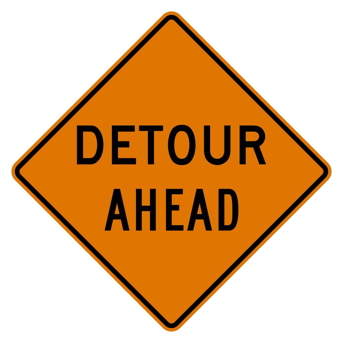 Detour Ahead Sign W20-2