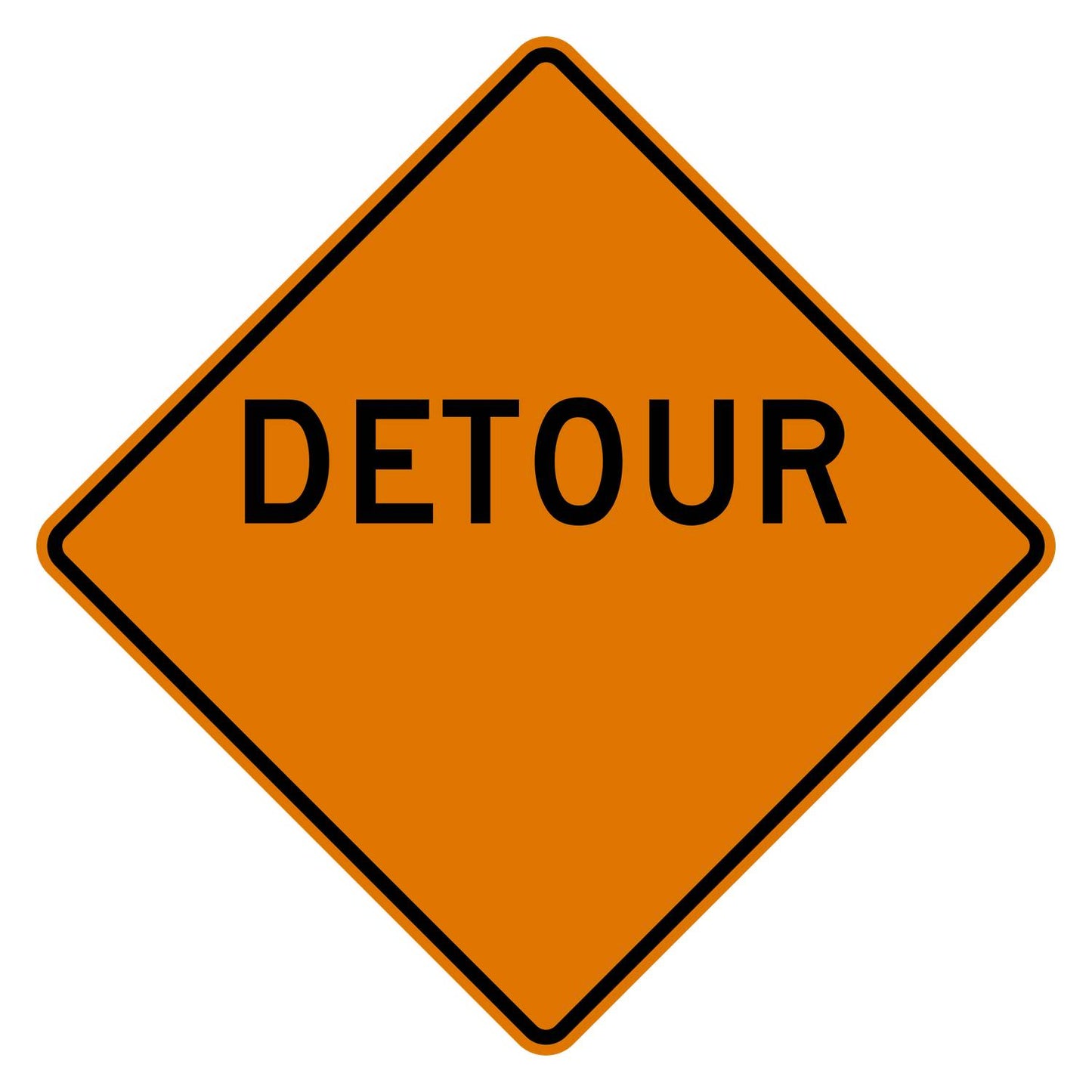 Detour Blank Sign W20-2