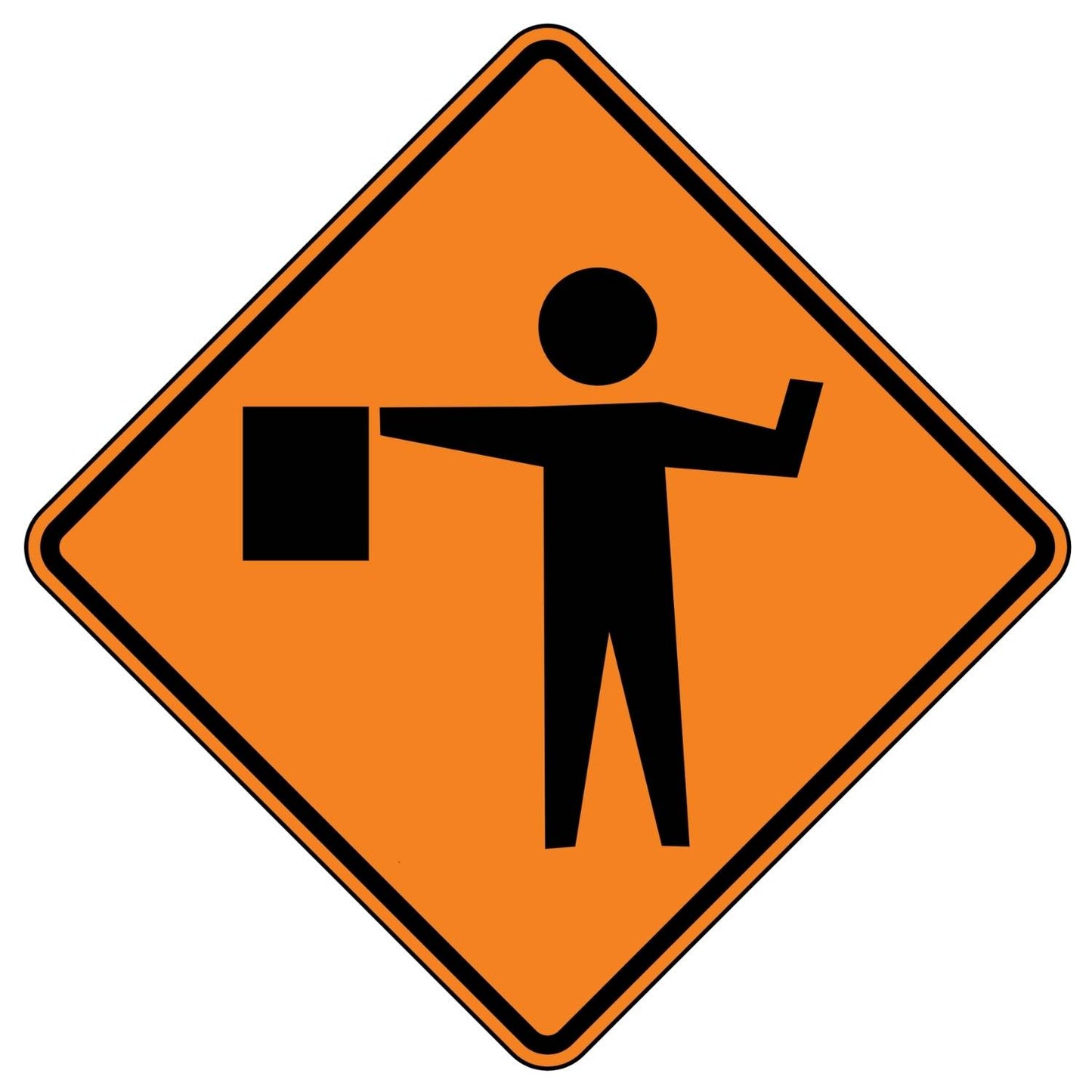 Flagger Symbol Sign W20-7