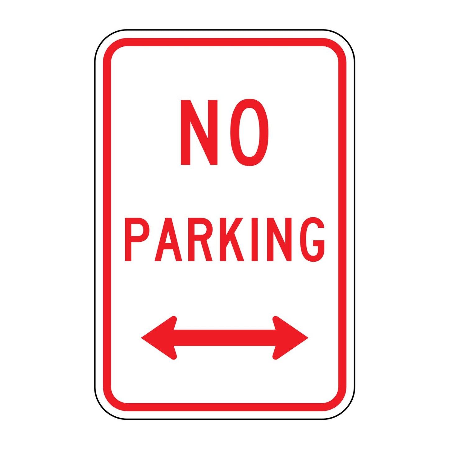 No Parking Sign (Double Arrow) R8-3AD