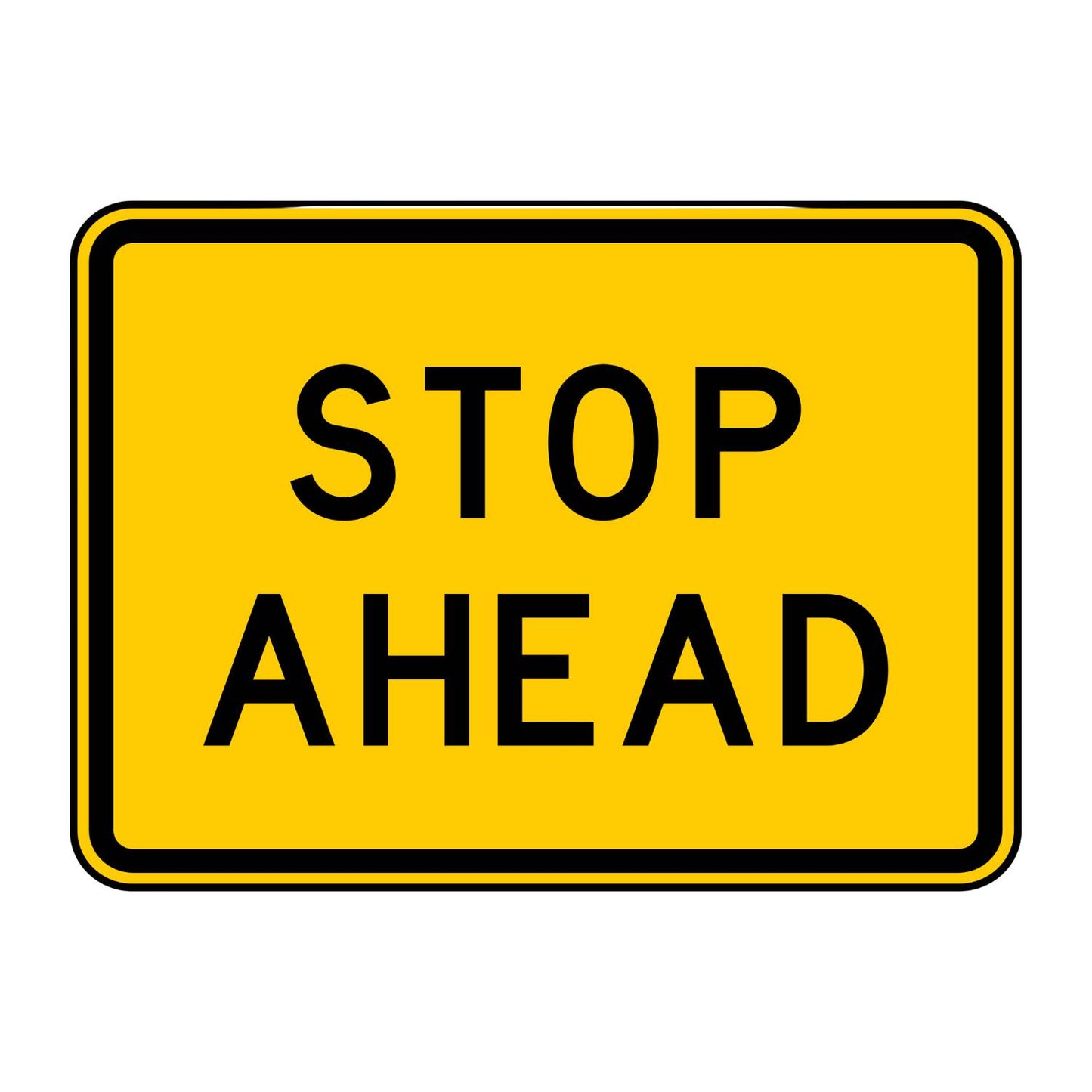 Stop Ahead Plaque W3-1AP