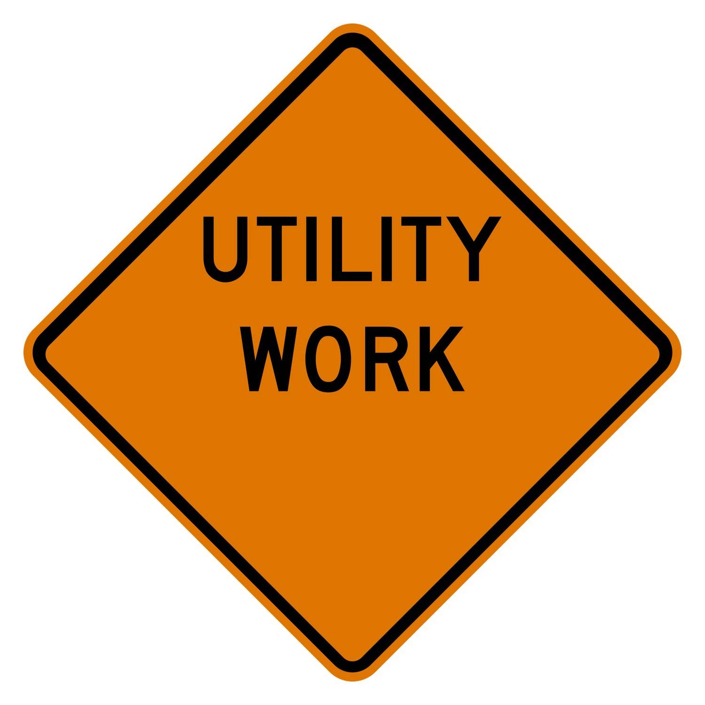 Utility Work Blank Sign W21-7