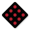 Black with Red Dots