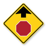 Stop Ahead Sign W3-1