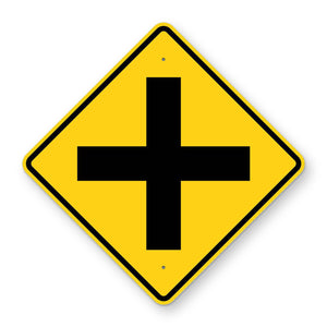 Crossroad Warning Sign W2-1
