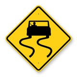 Slippery When Wet Warning Sign W8-5