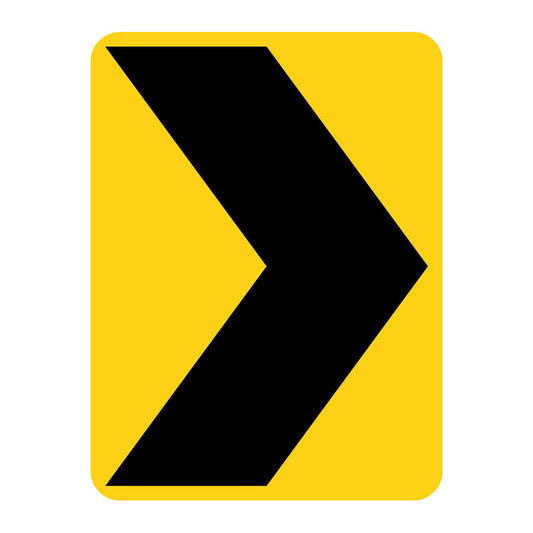 Chevron Right Symbol Sign W1-8R