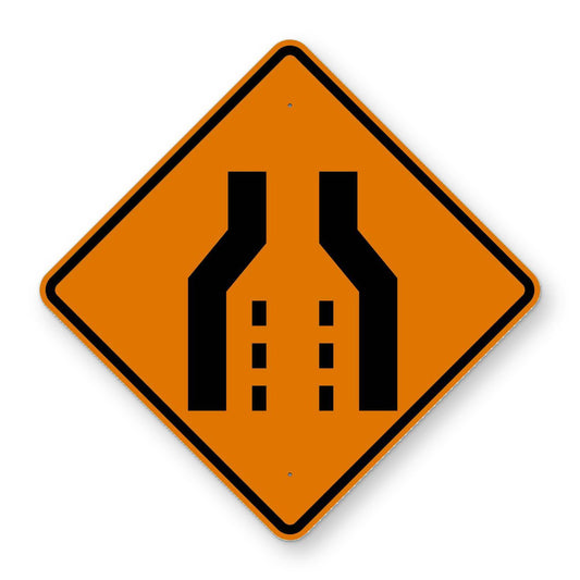 Multi Lane Sign Work Zone Merge and Lane Reduction Signs – Road Signs