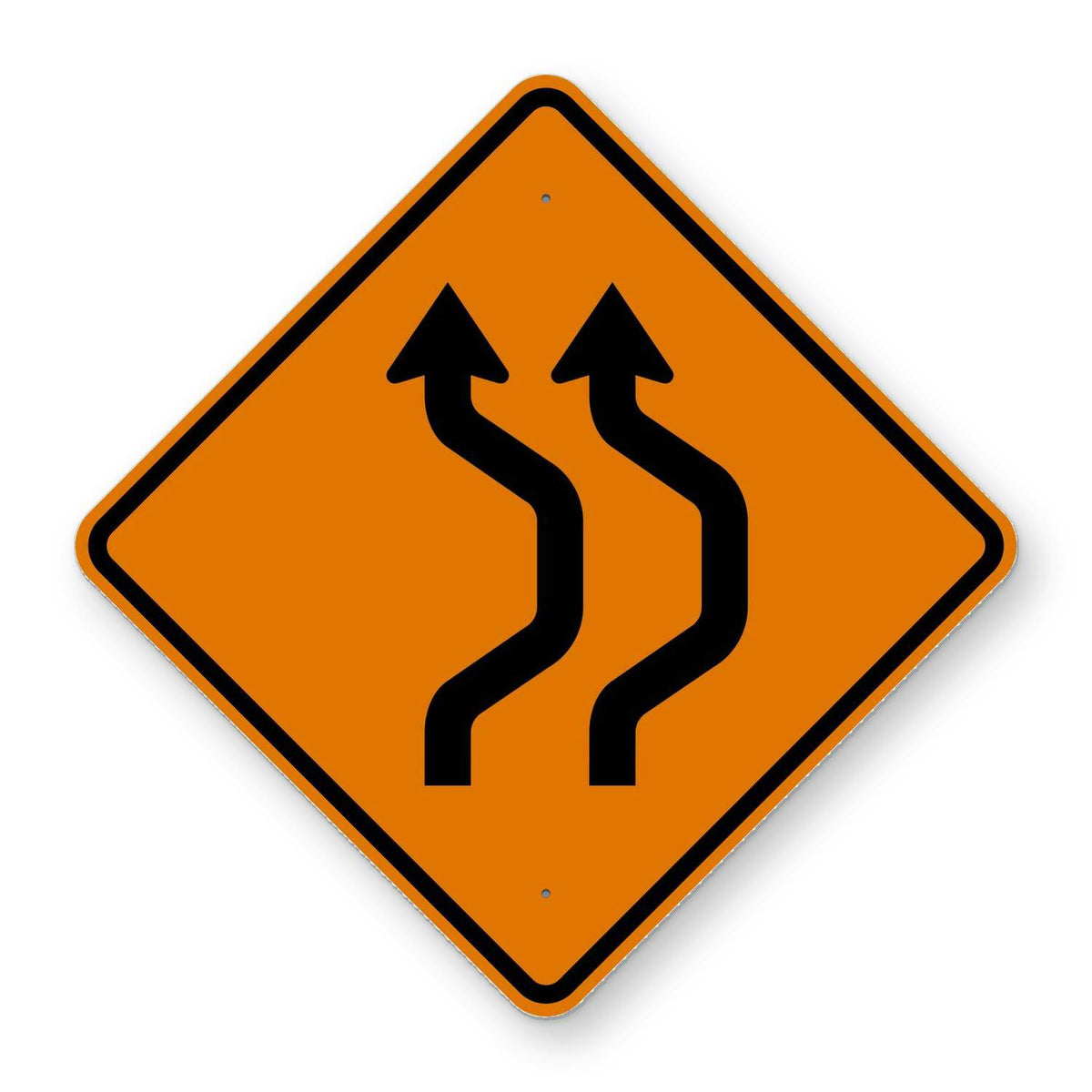 Shape Reverse Curve Sign Double Reverse Curve Right Sign W24-1aR – Road Signs