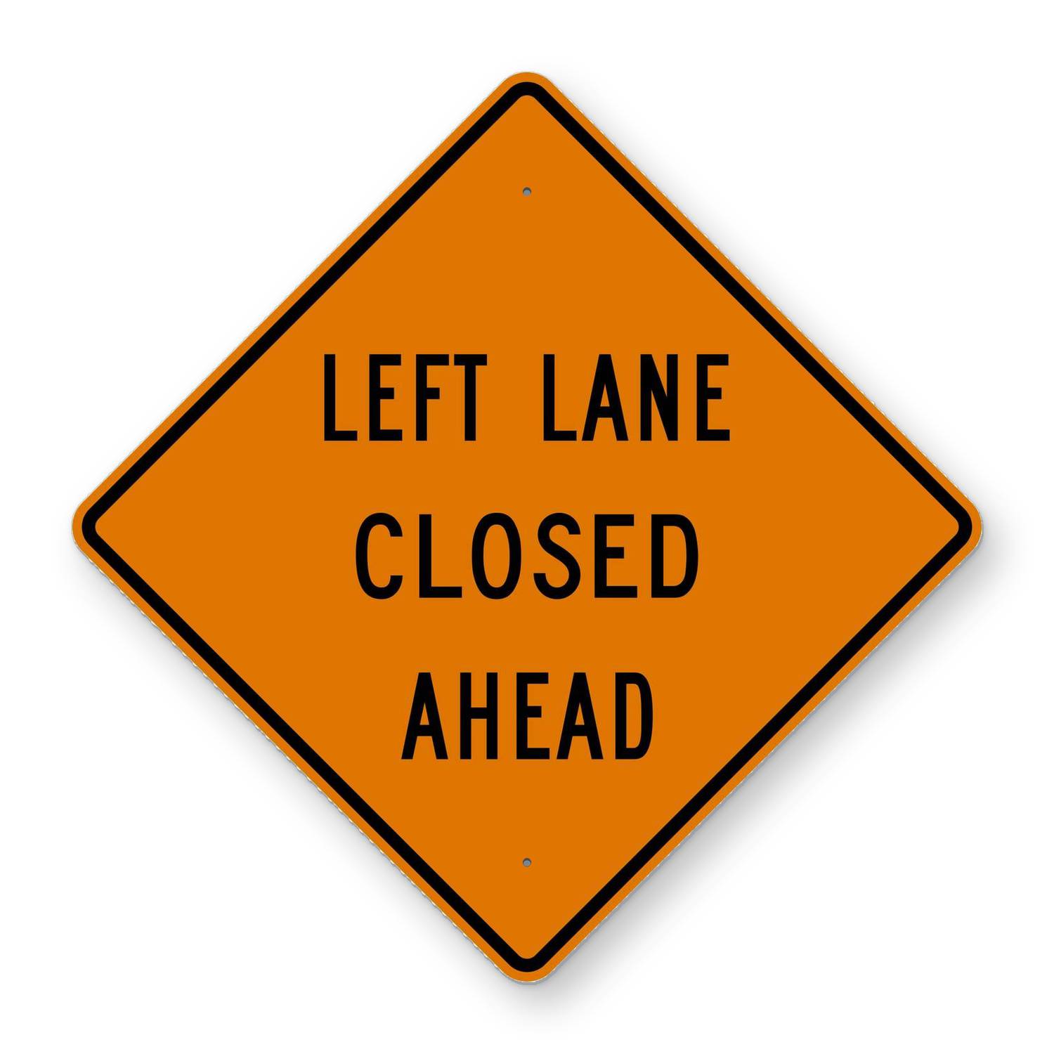 Left Lane Closed Ahead Sign W9-3L – Road Signs