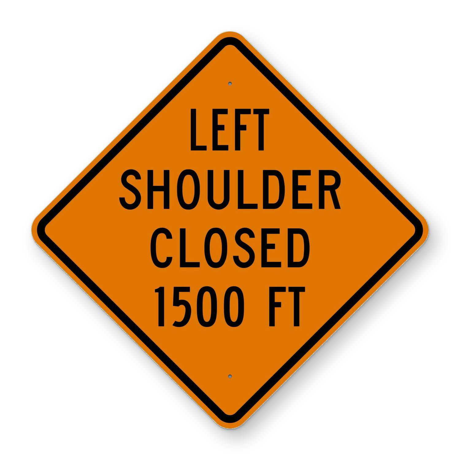 Left Shoulder Closed 1500 FT Sign W21-5bL – Road Signs