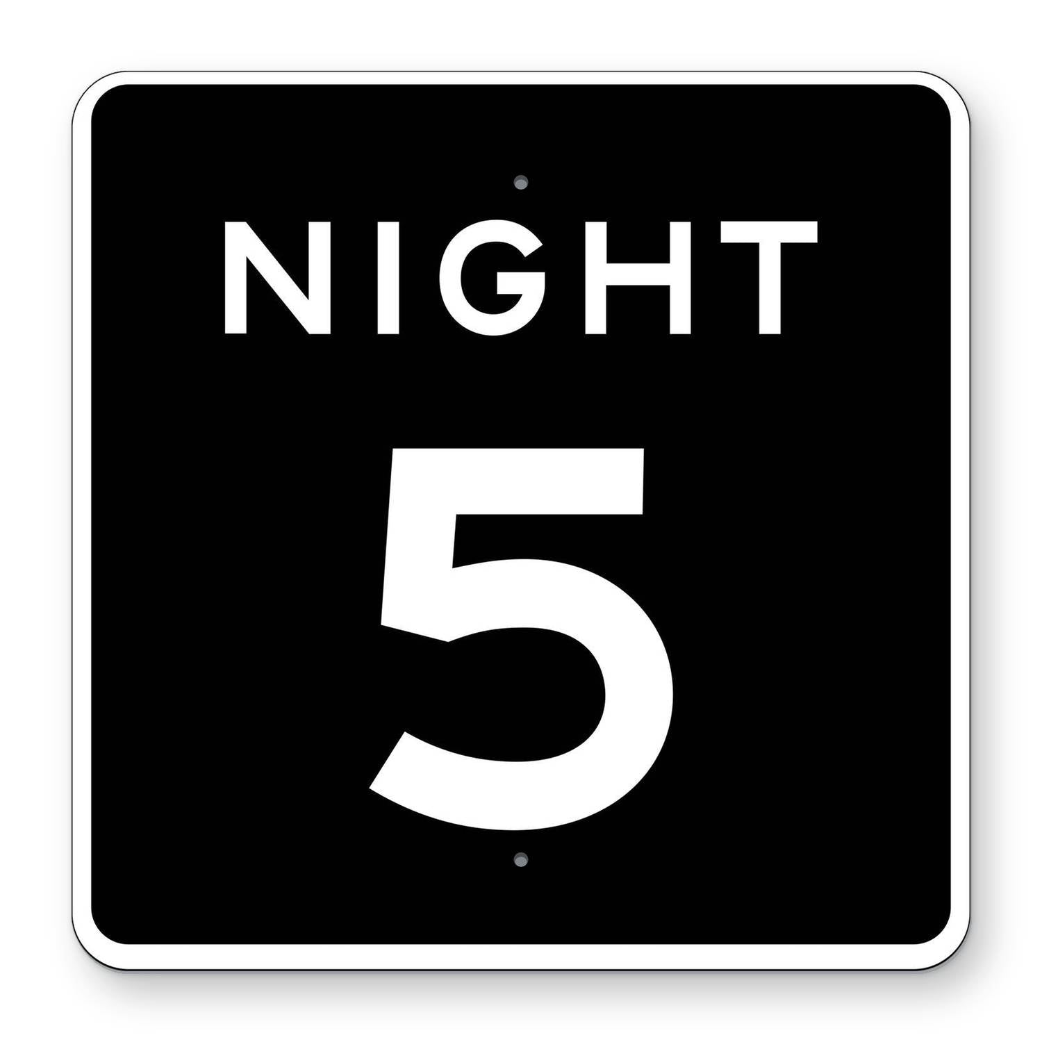 Night Speed Limit 5 MPH Plaque R2-3P – Road Signs