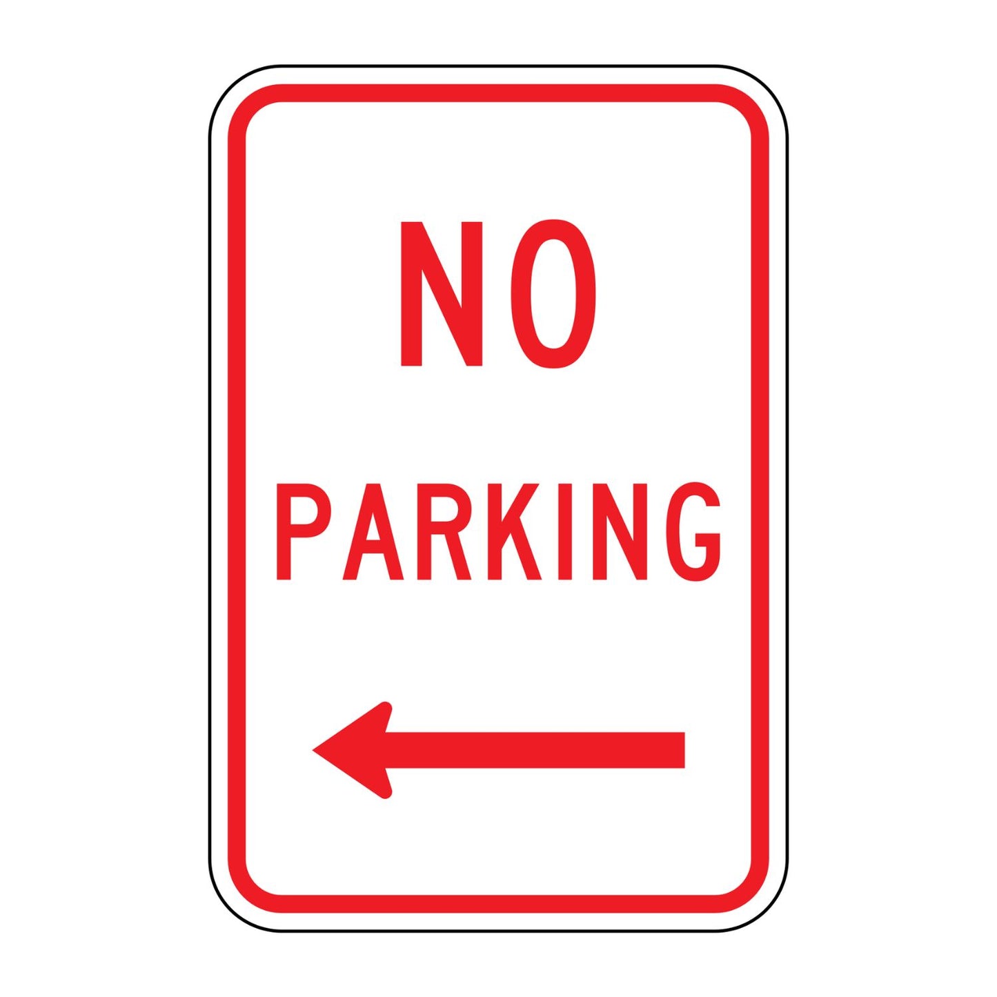 No Parking Sign (Left Arrow) R8-3AL