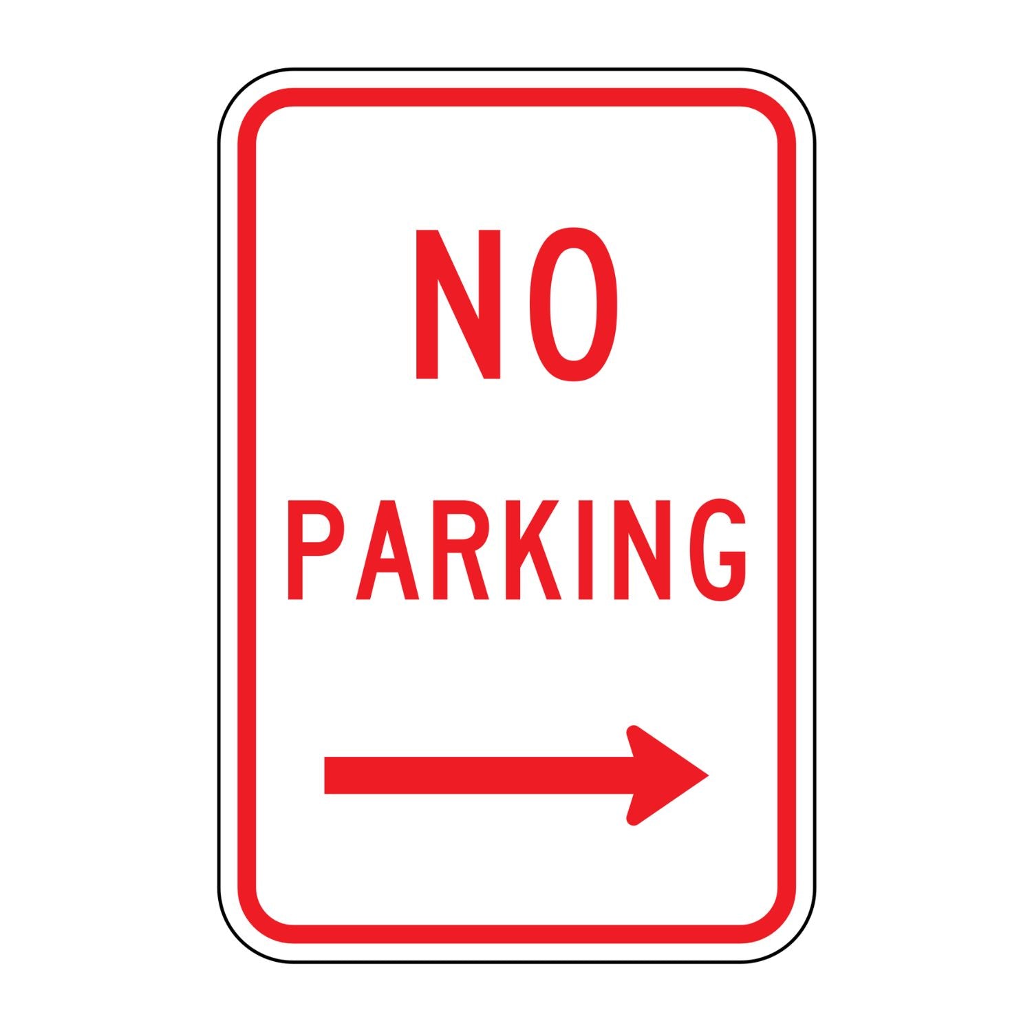 No Parking Sign (Right Arrow) R8-3AR
