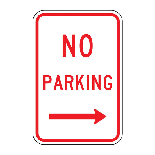 No Parking Sign (Right Arrow) R8-3AR