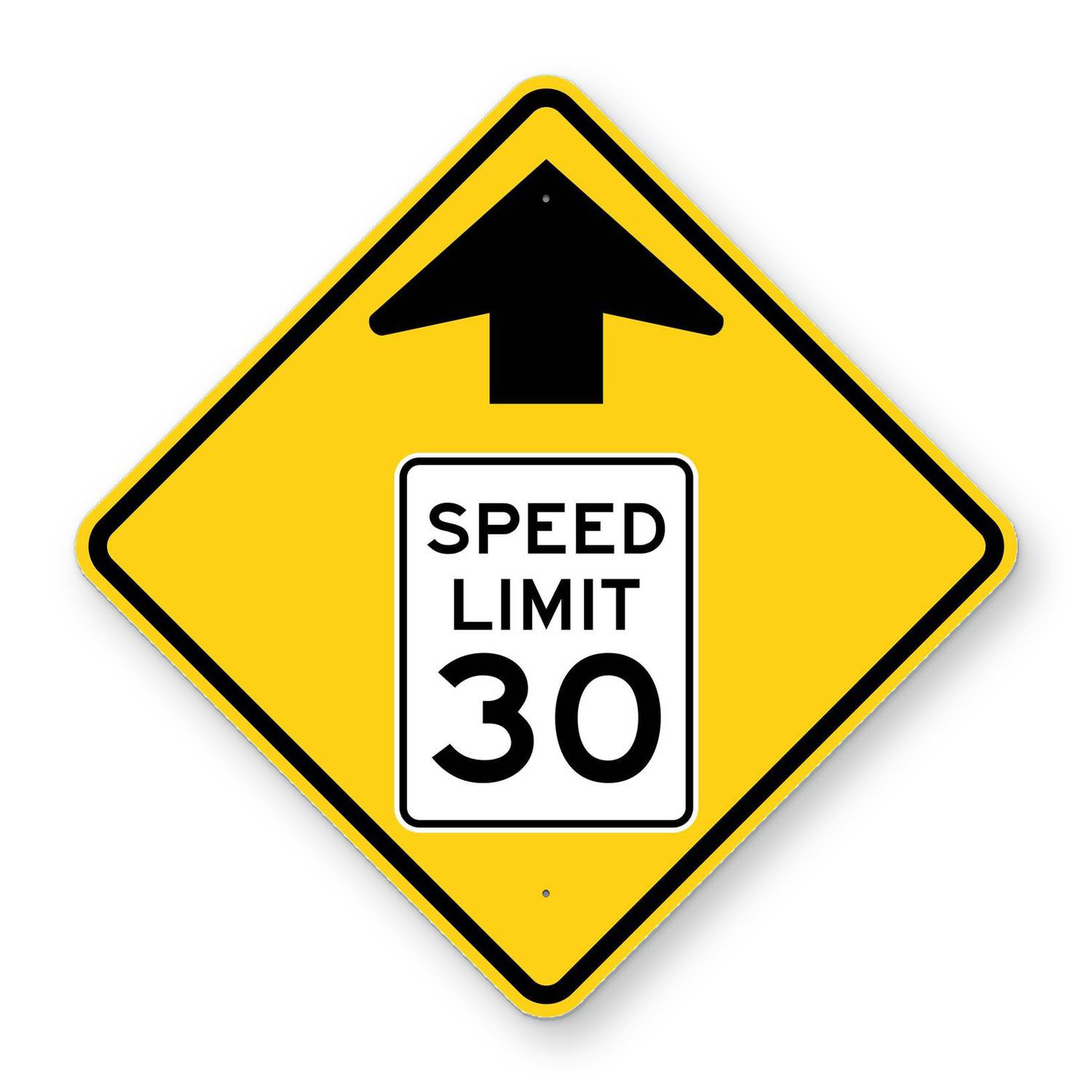 Reduced Speed Limit Ahead 30 MPH Sign W3-5 – Road Signs