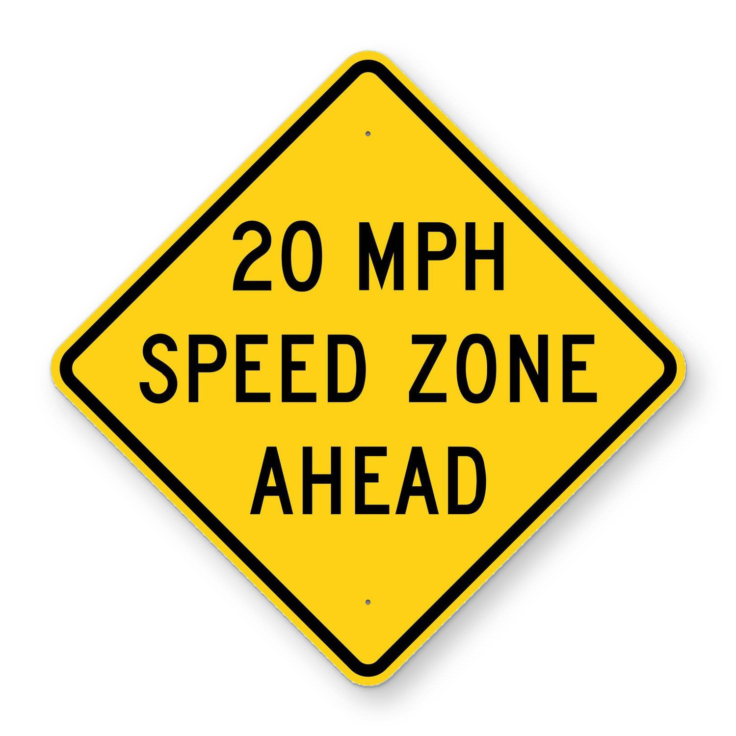Speed Zone Speed Zone Ahead 20 MPH Sign W3-5a – Road Signs