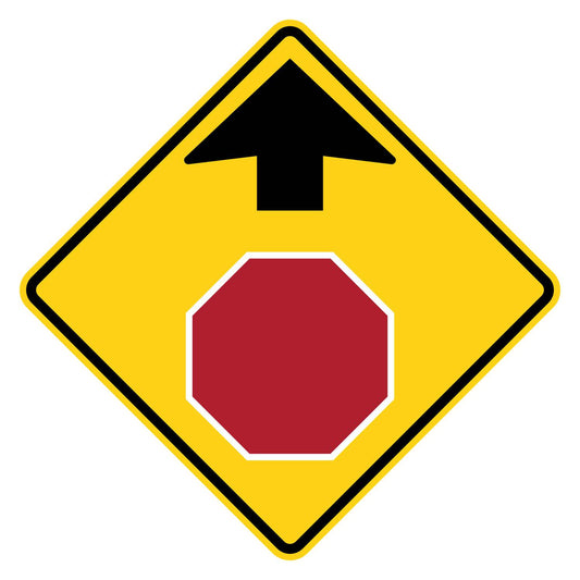 Stop Ahead Sign W3-1