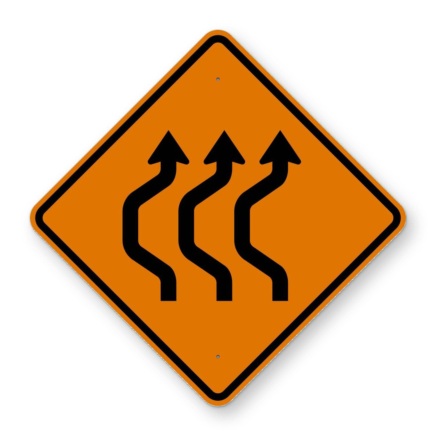 Triple Reverse Curve Left Sign W24-1bL – Road Signs