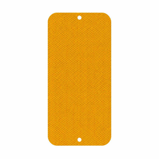 Type 2 Object Marker OM2-2V - plain yellow reflective vertical panel