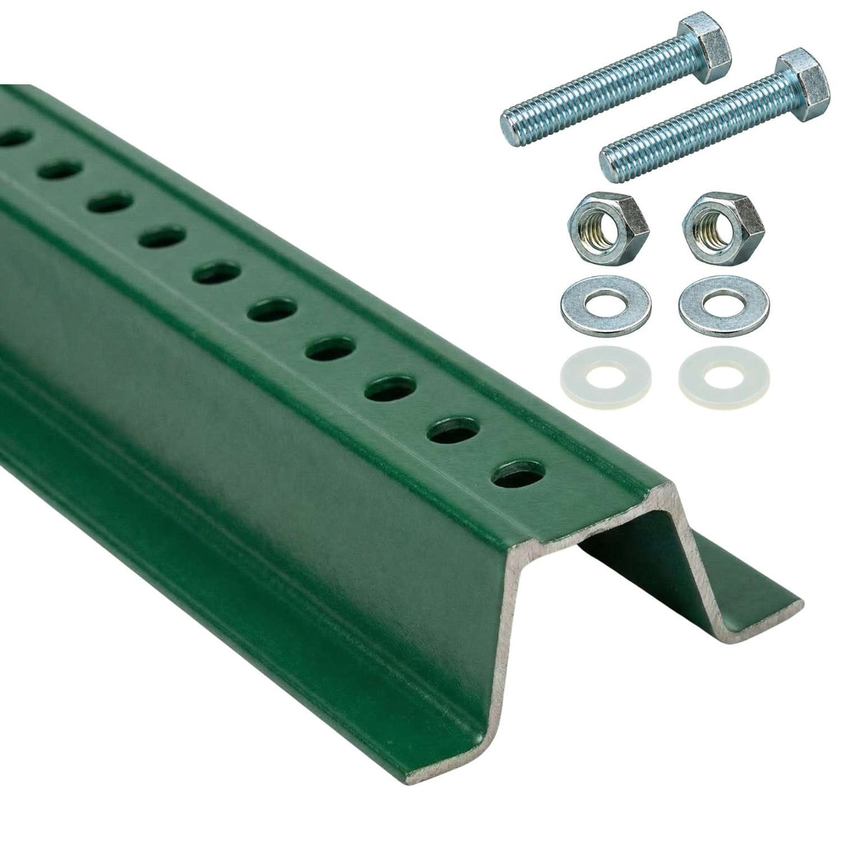 Green Steel U-Channel Sign Post