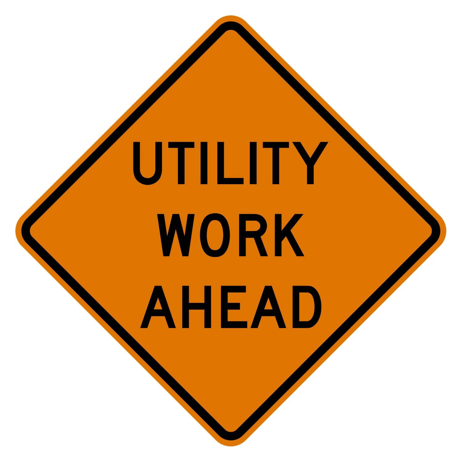 Utility Work Ahead Sign W21-7