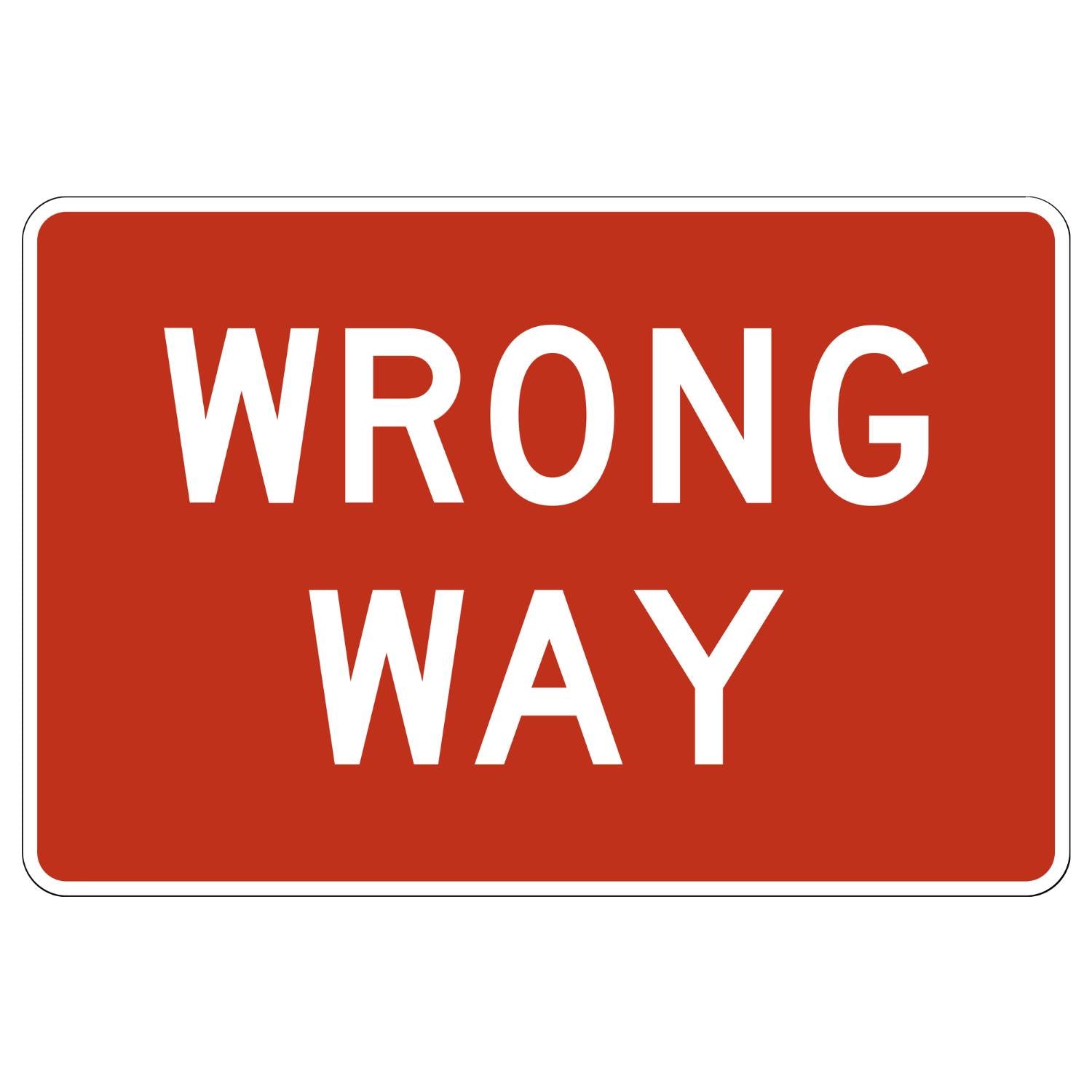 Wrong Way Sign R5-1A