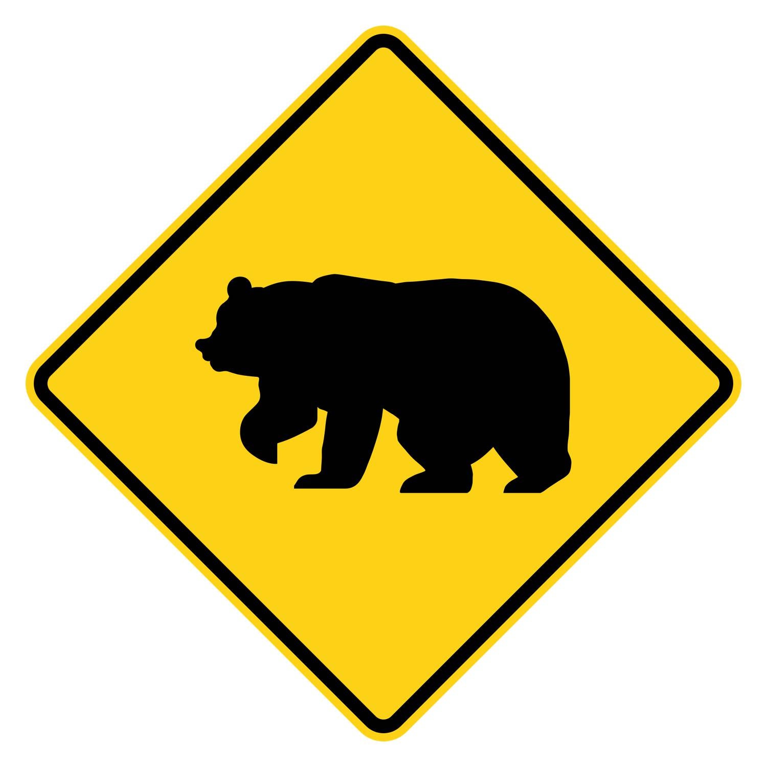 Bear Crossing Sign W11-16