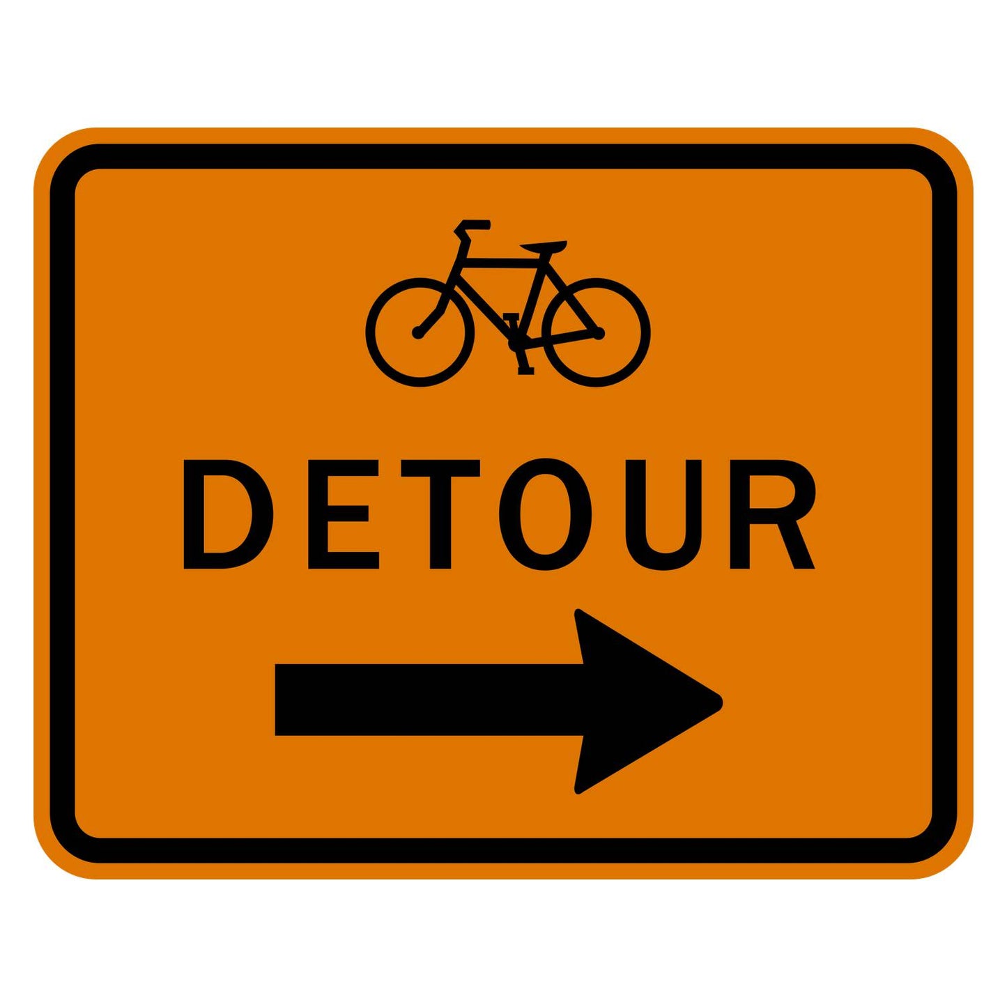 Bicycle Detour Sign Right Arrow M4-9cR