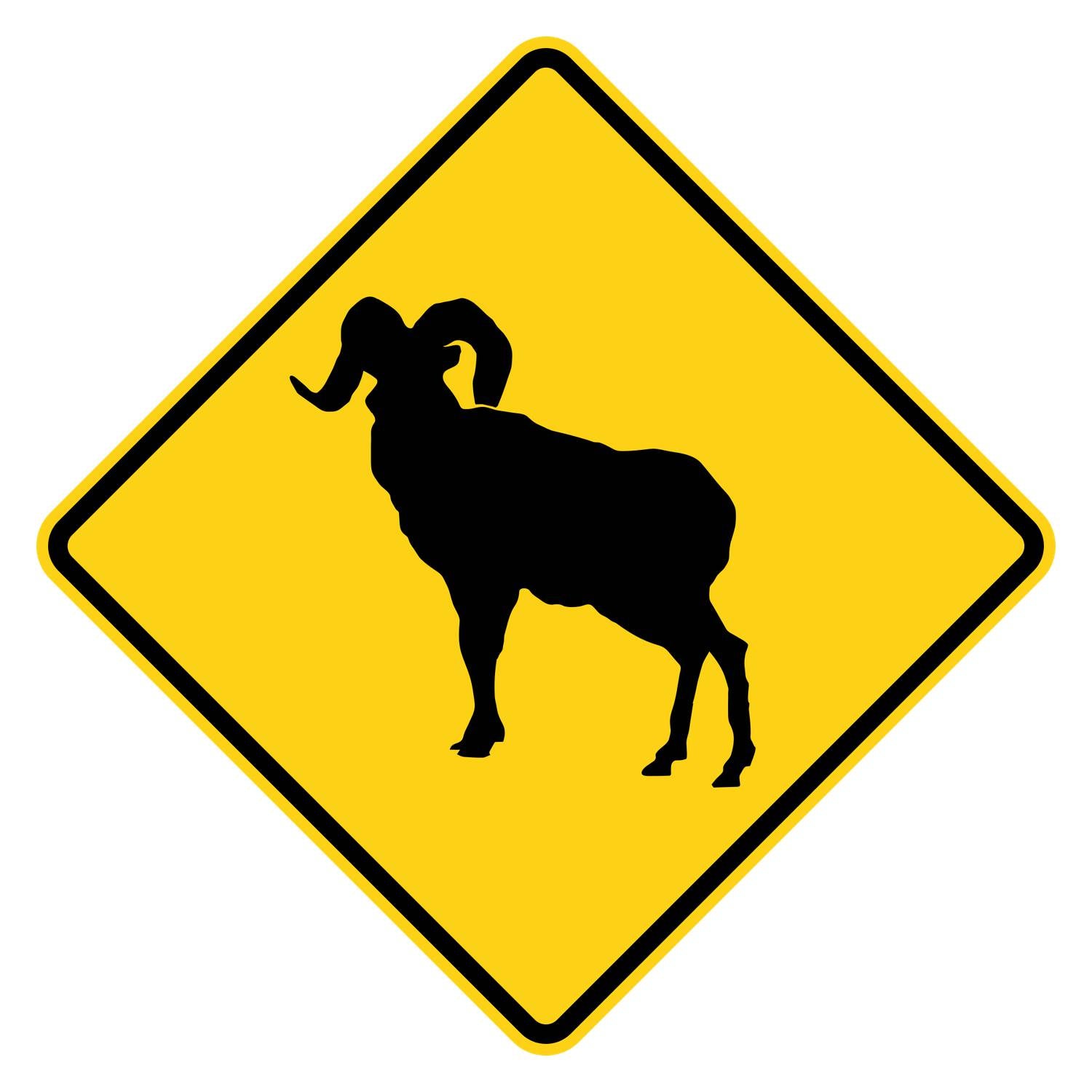 Bighorn Sheep Crossing Sign W11-18