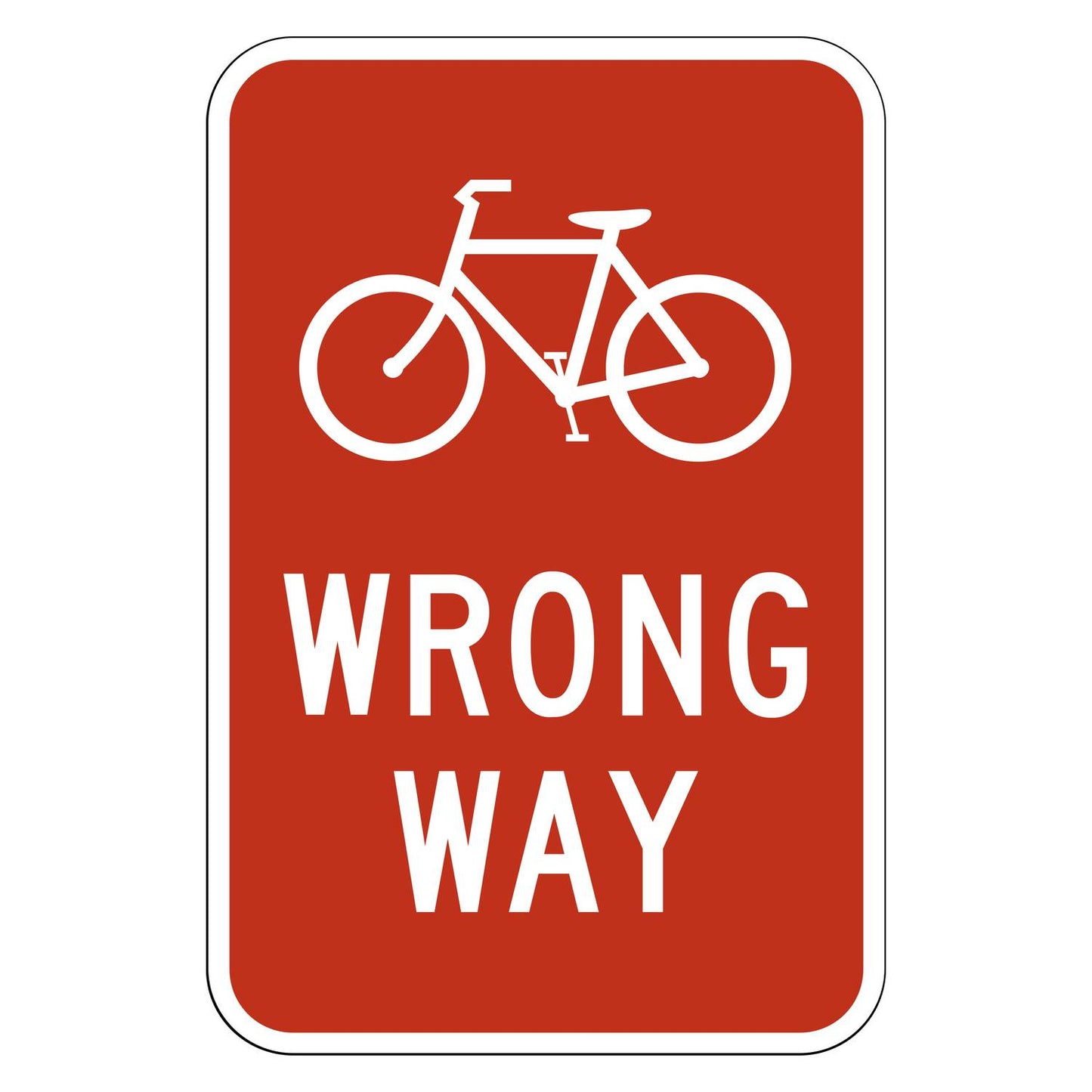 Bike Wrong Way Sign R5-1b