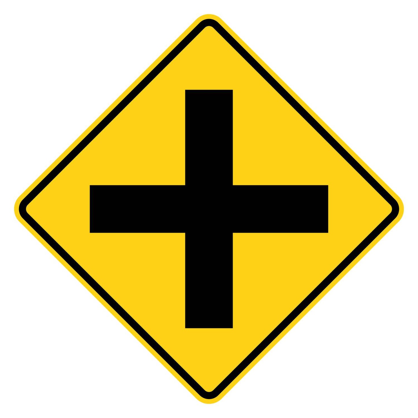 Crossroad Warning Sign W2-1