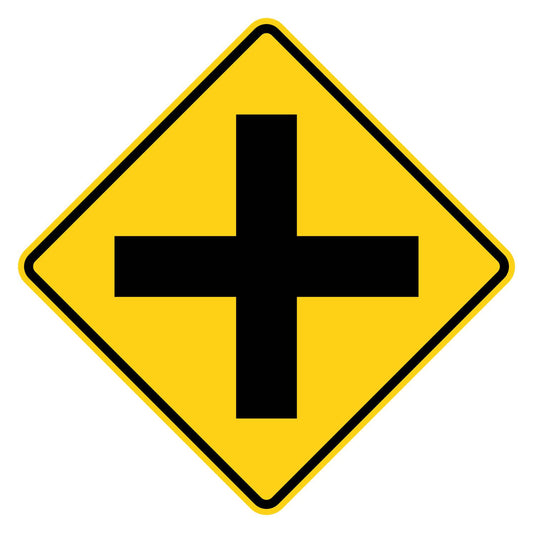 Crossroad Warning Sign W2-1