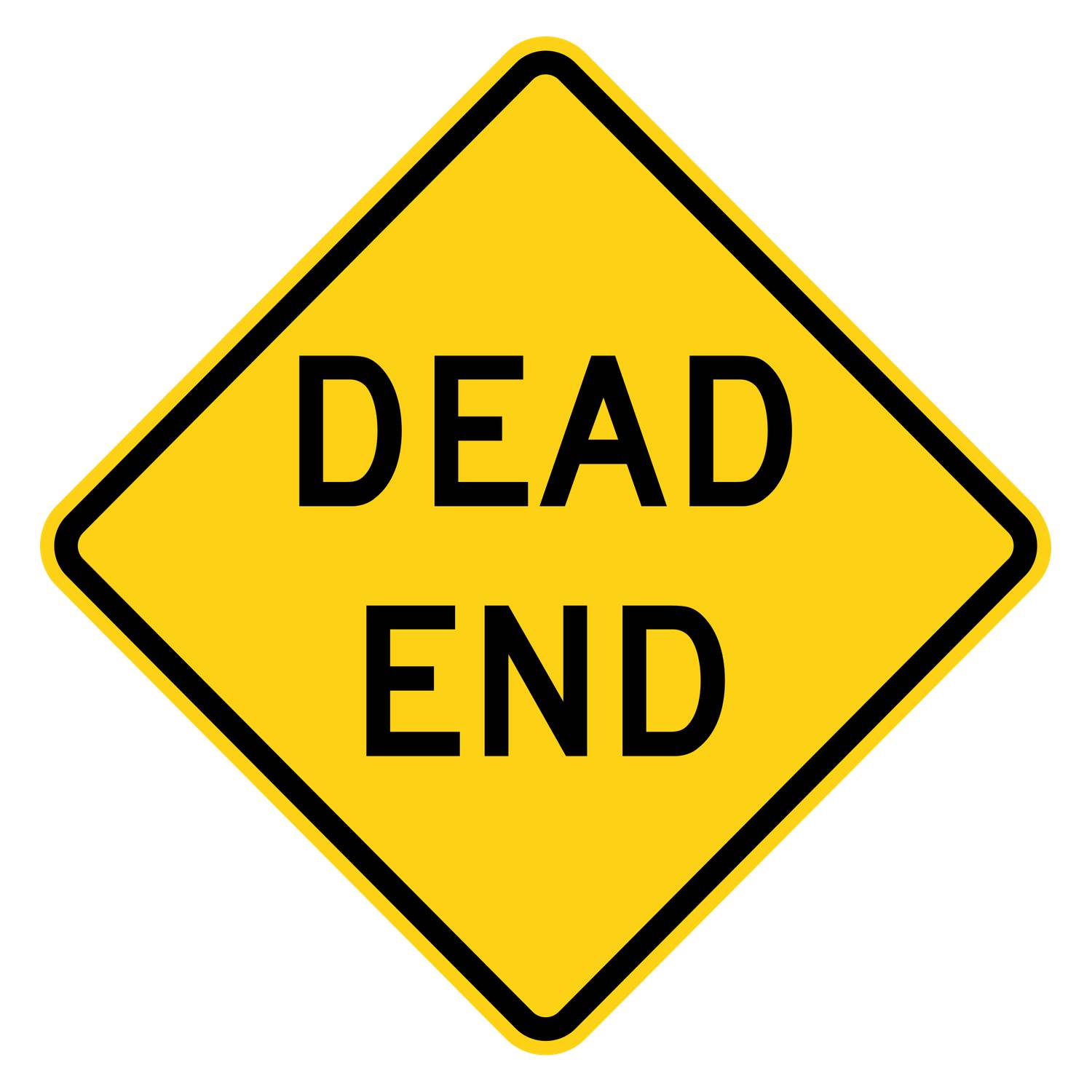 Dead End Warning Sign W14-1