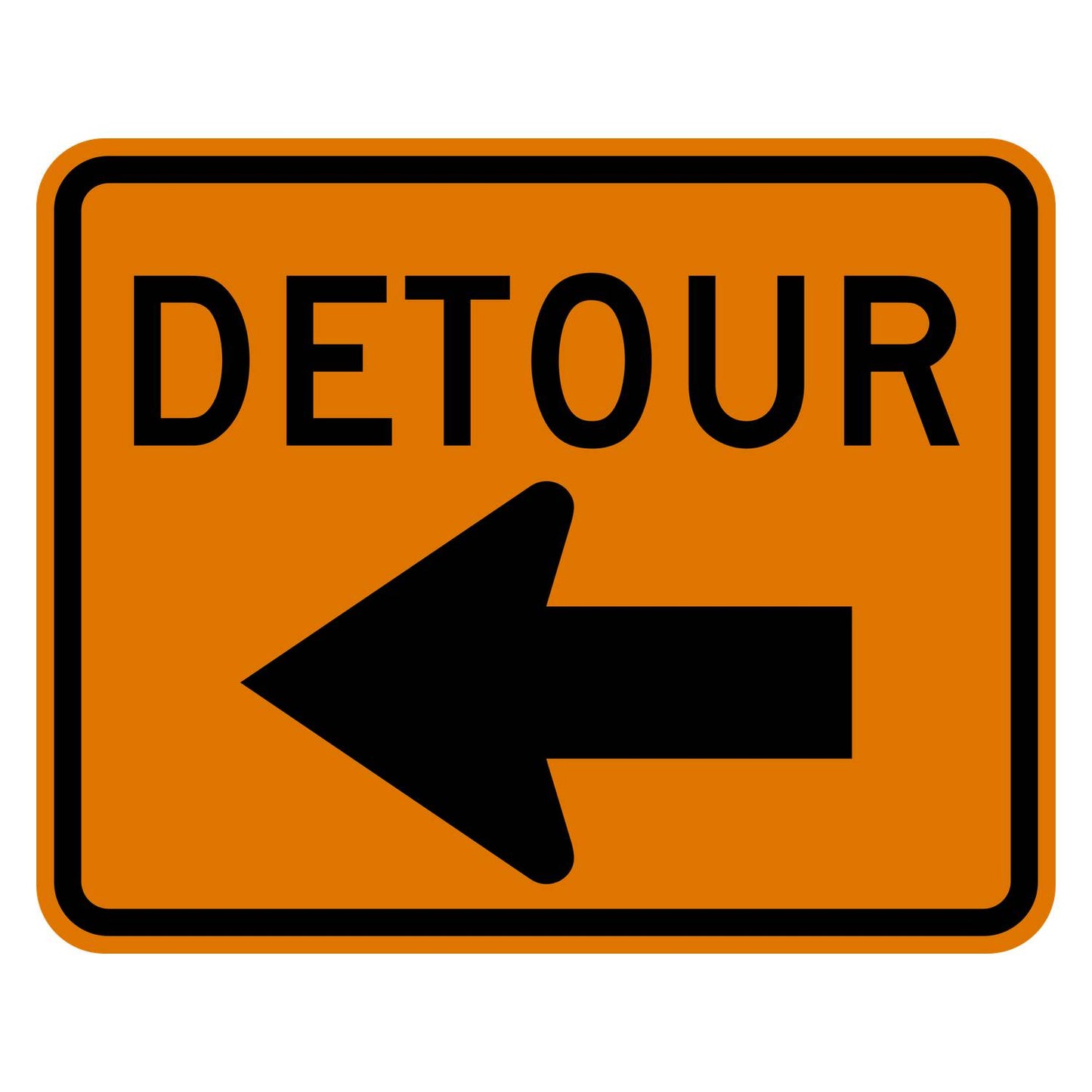 Detour Sign Left Arrow M4-9L