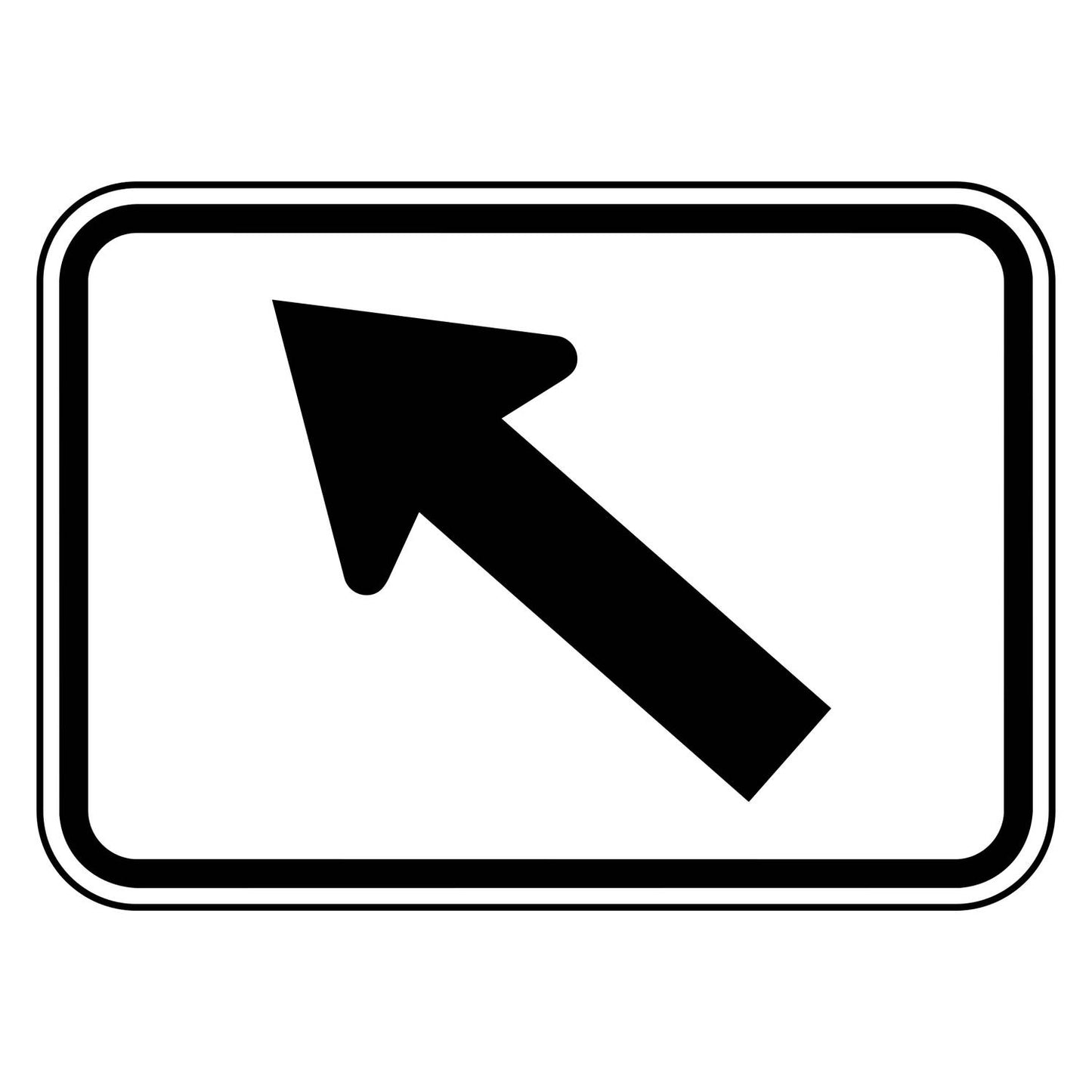 Diagonal Up Left Arrow Plaque M6-2L