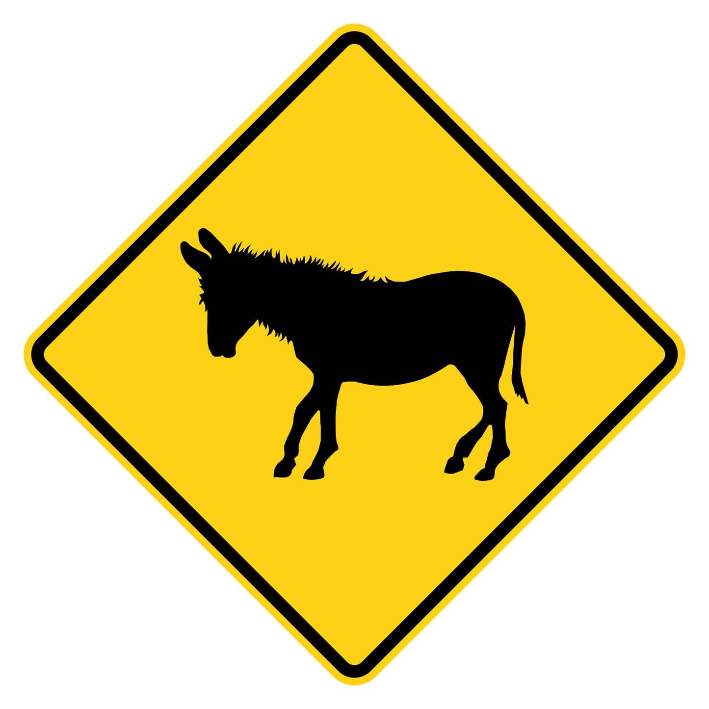 Donkey Crossing Sign W11-19