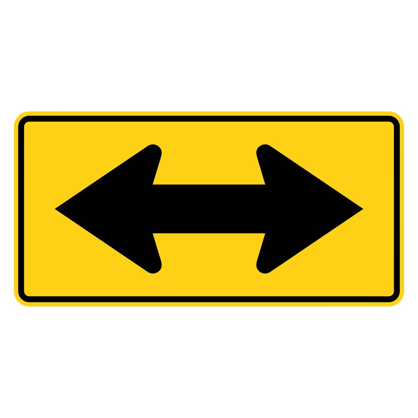 Double Arrow Warning Sign W1-7