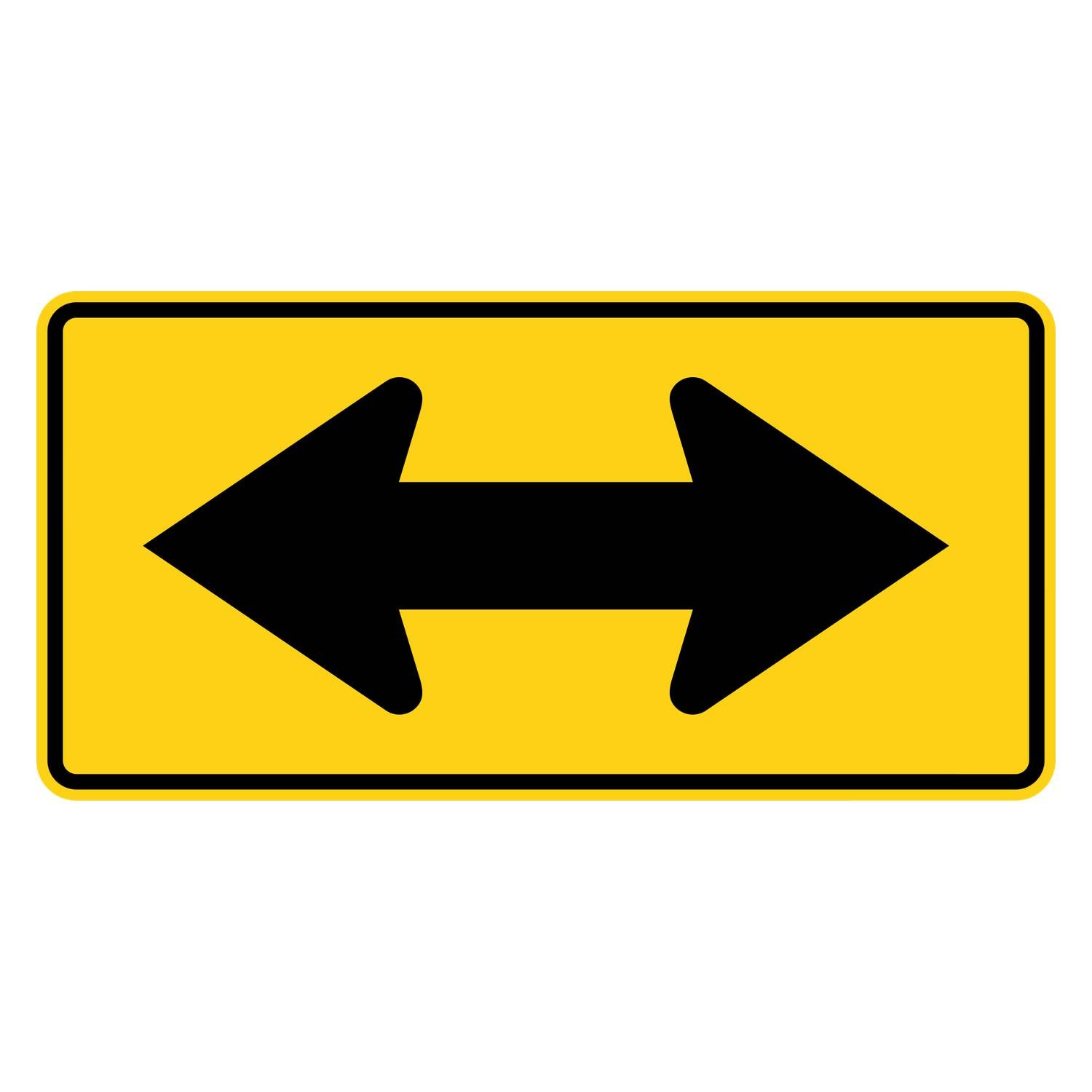 Double Arrow Warning Sign W1-7