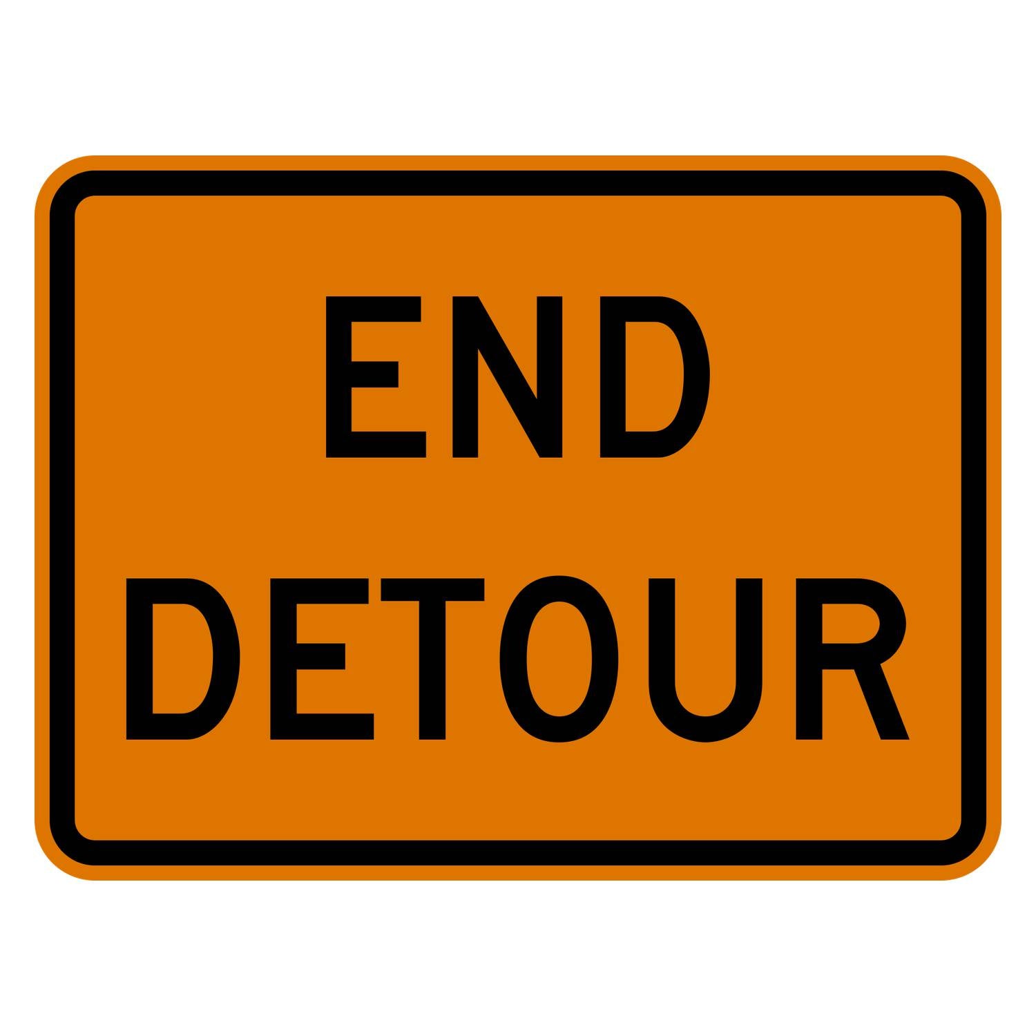 End Detour Sign M4-8a