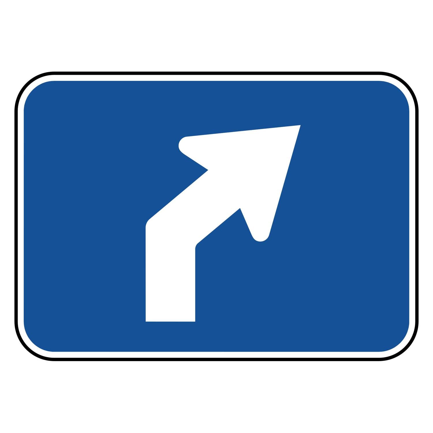 Interstate Advance 45 Degree Right Arrow Plaque M5-2R