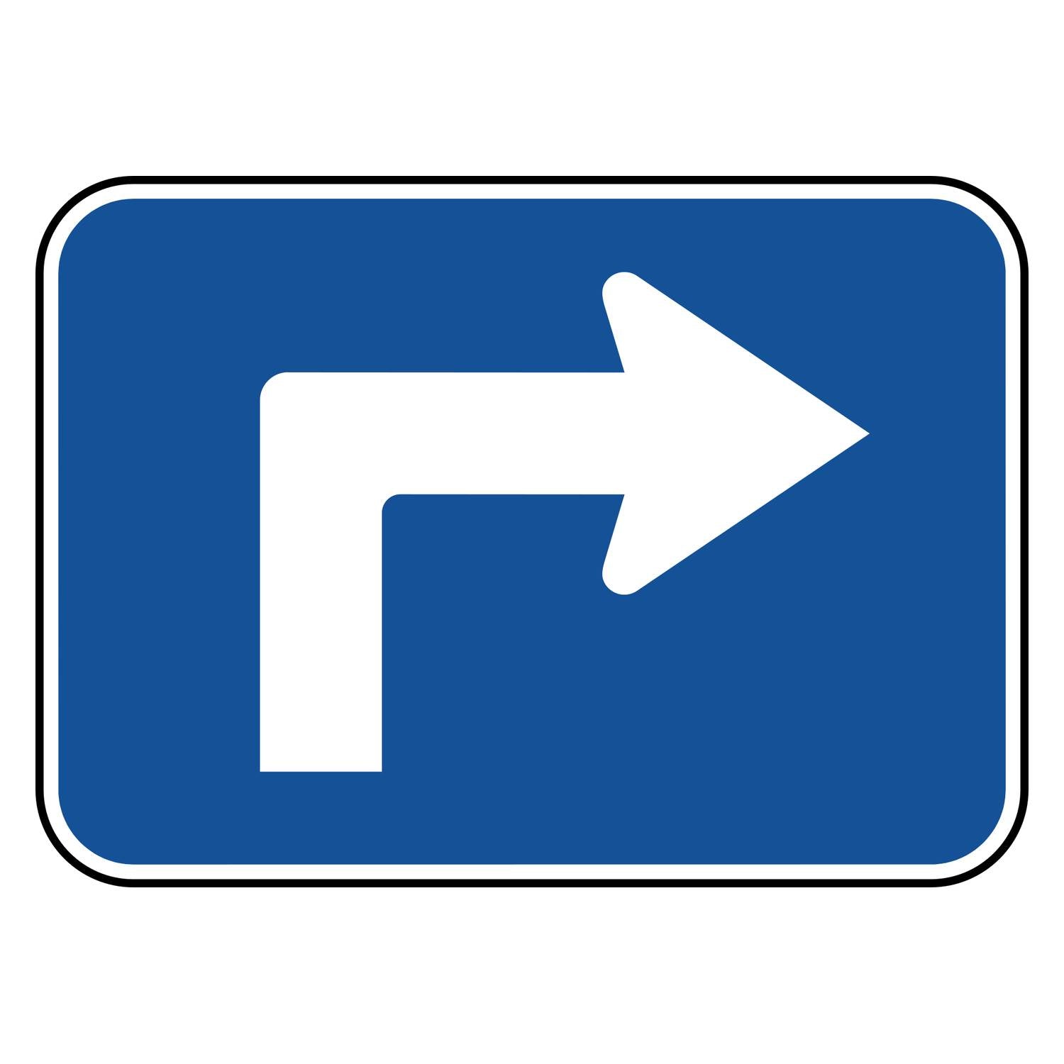 Interstate Advance 90 Degree Right Arrow Plaque M5-1R