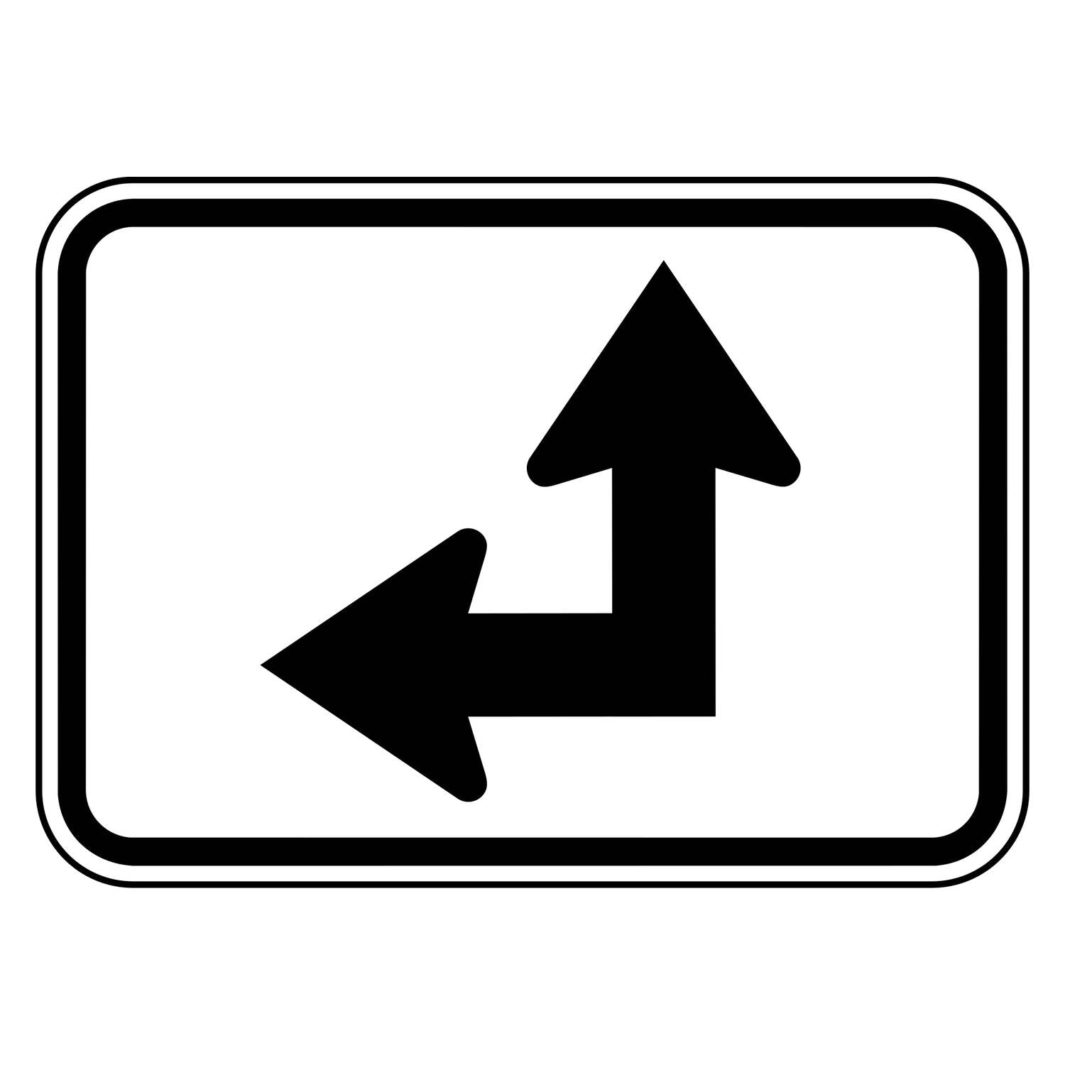 Left and Up Arrow Plaque M6-6L