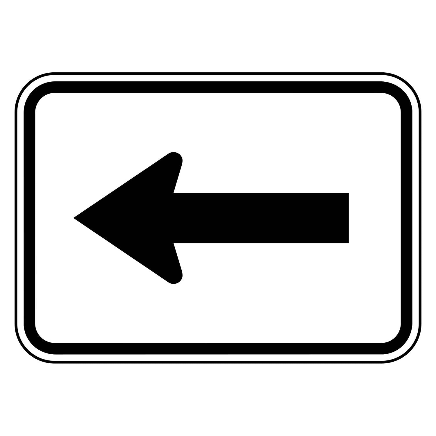 Left Arrow Plaque M6-1L