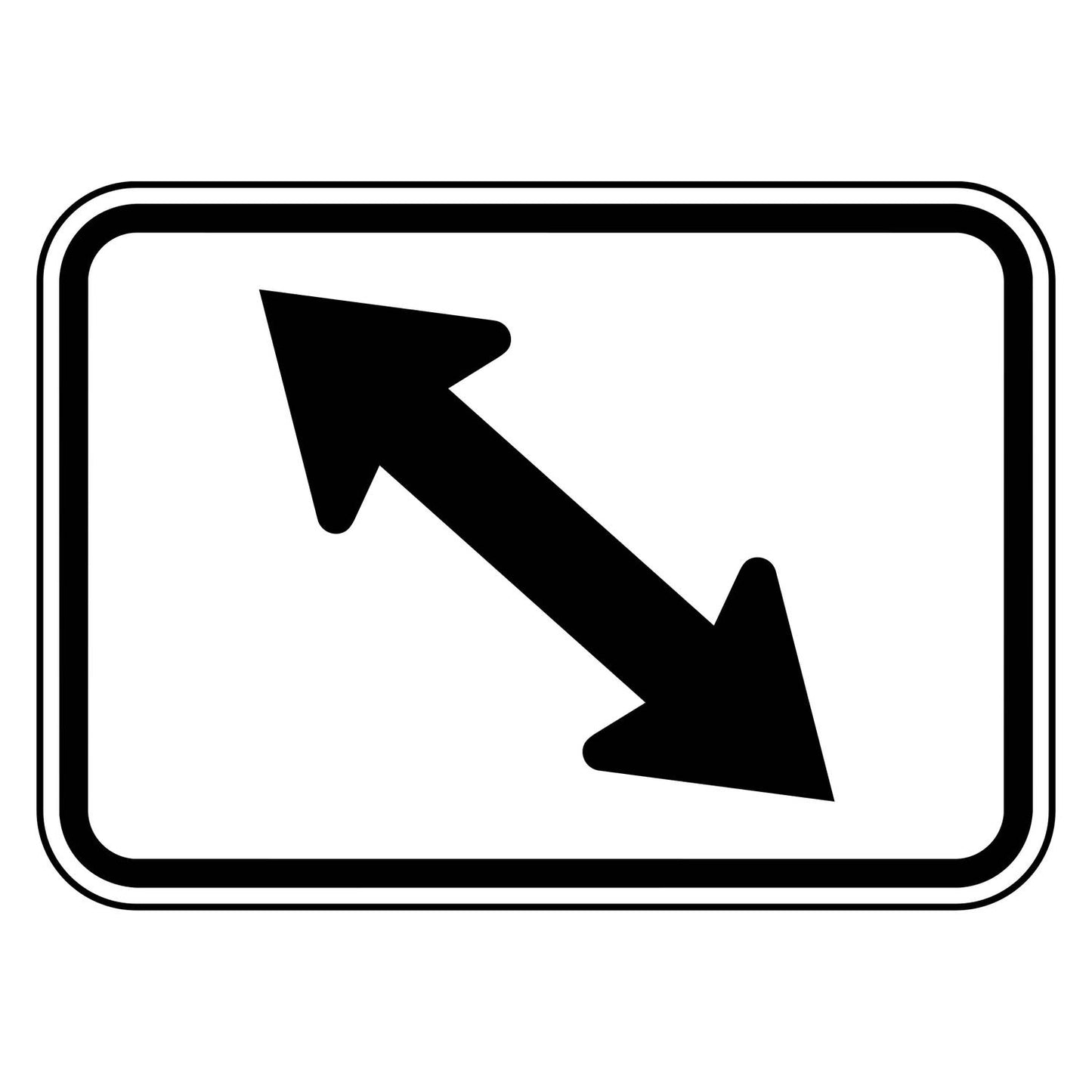 Left Diagonal Double Arrow Plaque M6-5L