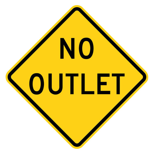 No Outlet Warning Sign W14-2