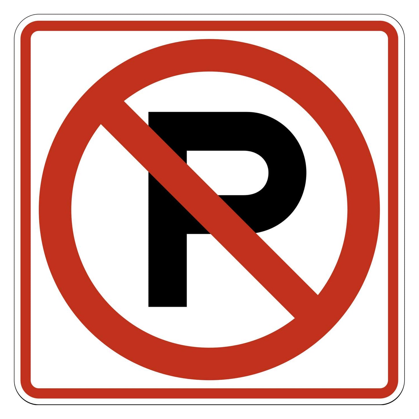 No Parking Symbol Sign R8-3