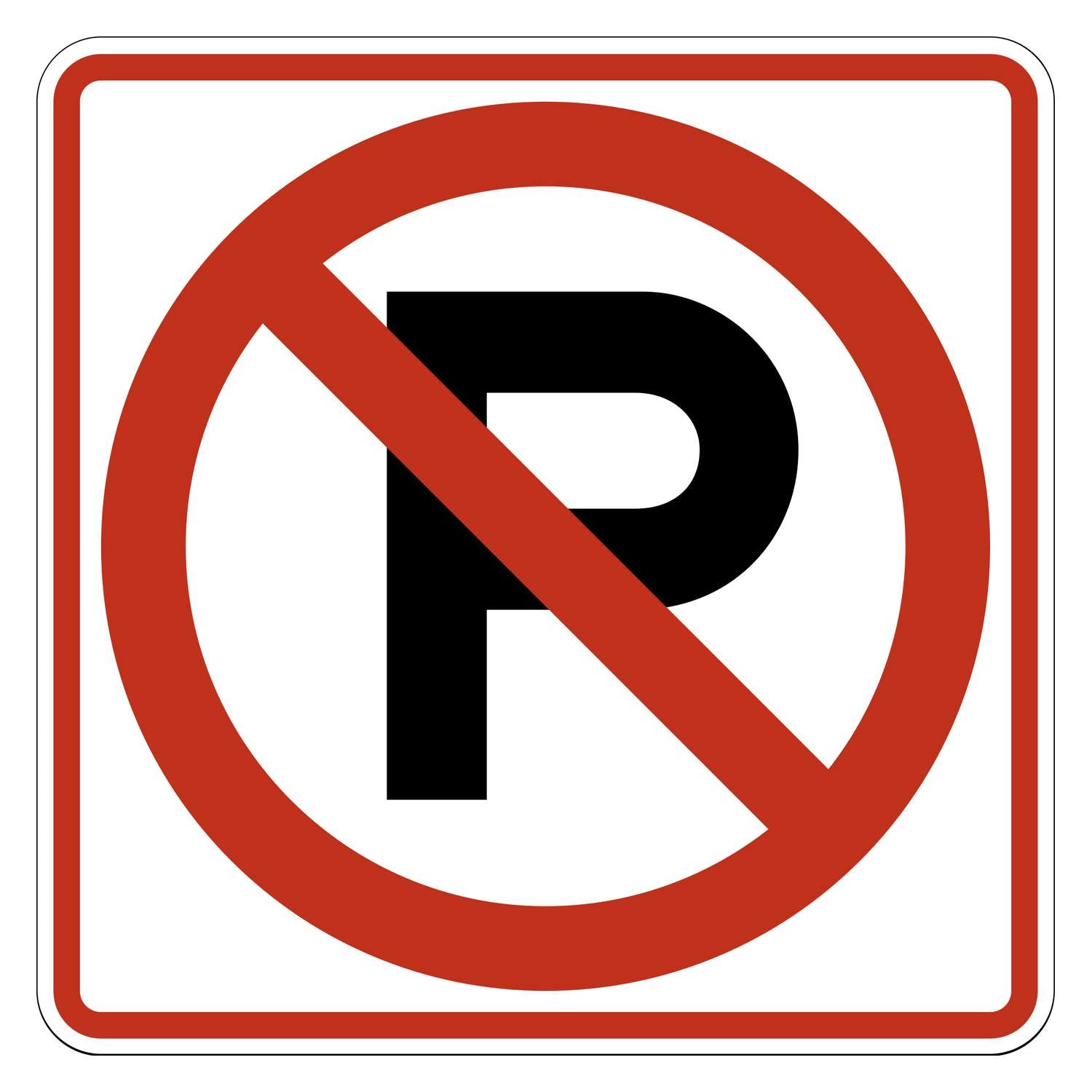 No Parking Symbol Sign R8-3