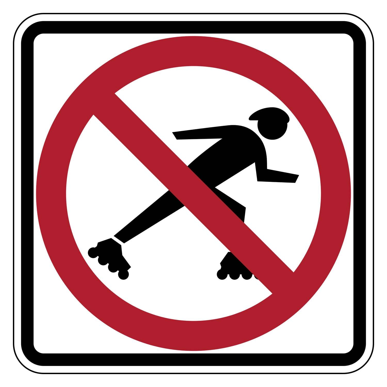 No Skaters Symbol Sign R9-13