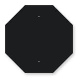 Octagon Aluminum Sign Frame - black octagon plate with 2 holes that line up with a 24 in stop sign